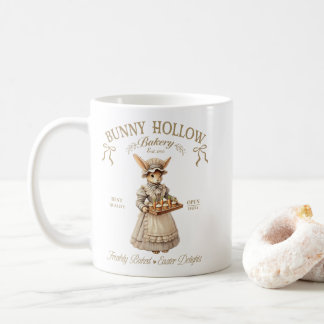 Caneca De Café Bunny Hollow Bakery Vintage Easter Rabbit Baker