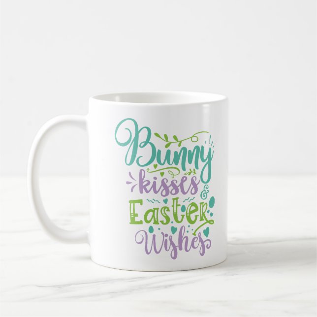 Caneca De Café Bunny Kisses E Páscoa Wish (Esquerda)