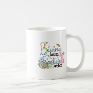 Caneca De Café Bunny Kisses Páscoa Deseja O Presente