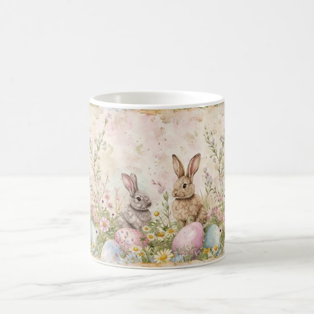 Caneca De Café Bunny Wonderland Treasures: Floral Fantasy Edition (Centro)