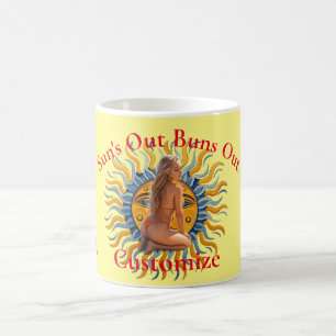Caneca De Café Buns Out Bikini Beach Girl Thunder_Cove