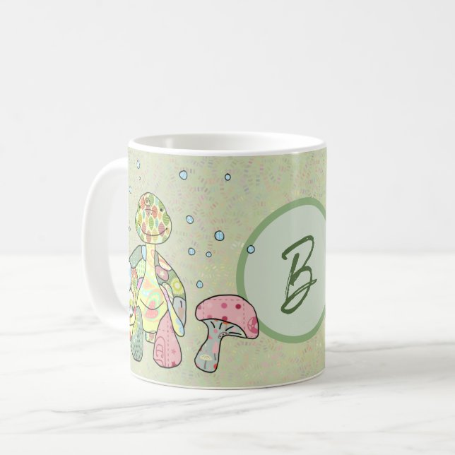 Caneca De Café bunte Schildkröte (Frente Esquerda)