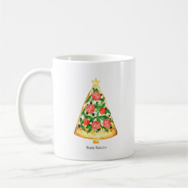 Caneca De Café Buon Natale Italiana Felry Christmas Pizza Slice