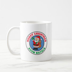 Caneca De Café Buon Natale Papais noeis de Natal Italianos