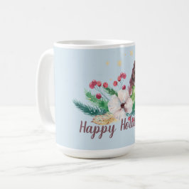 Caneca De Café Buquê Boho Winter Personalizável