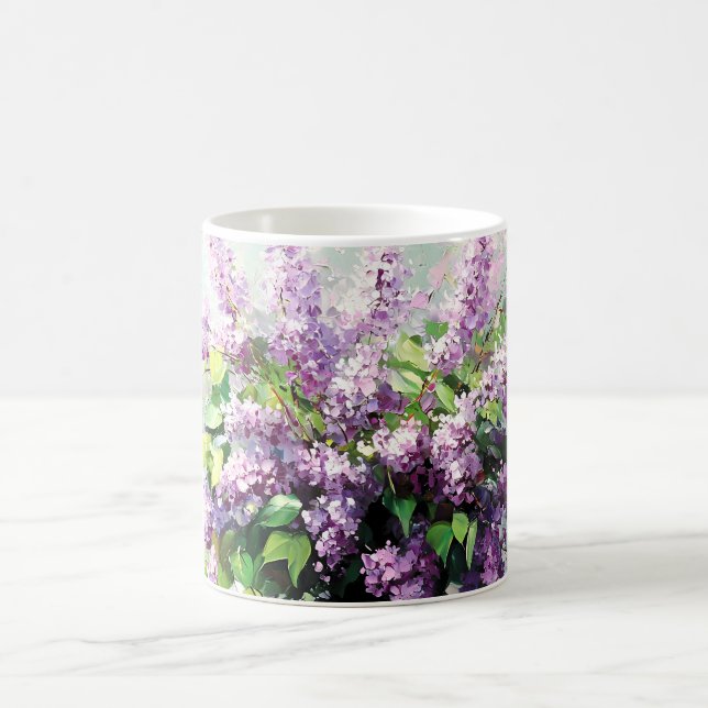 Caneca De Café Buquê de Lilás em Flor de Lavanda (Centro)