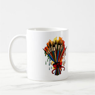 Caneca De Café Buquê de pincel