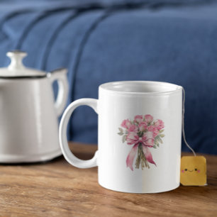 Caneca De Café Buquê de Rosas Rosa do Dia das Mães – Floral Elega