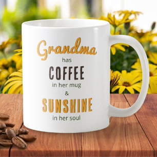 Caneca De Café Buquê Floral Alma Café Sunshine Vovó Bonito