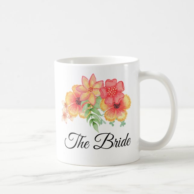 Caneca De Café Buquê Floral Bride Mug (Direita)