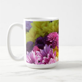 Caneca De Café Buquê Floral, Visitas Rosa e Amarelas