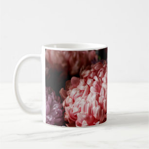 Caneca De Café Buquê rosa com flores púrpuras e rastejantes à