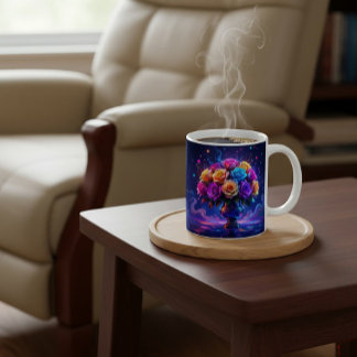 Caneca De Café Buquê Vibrante