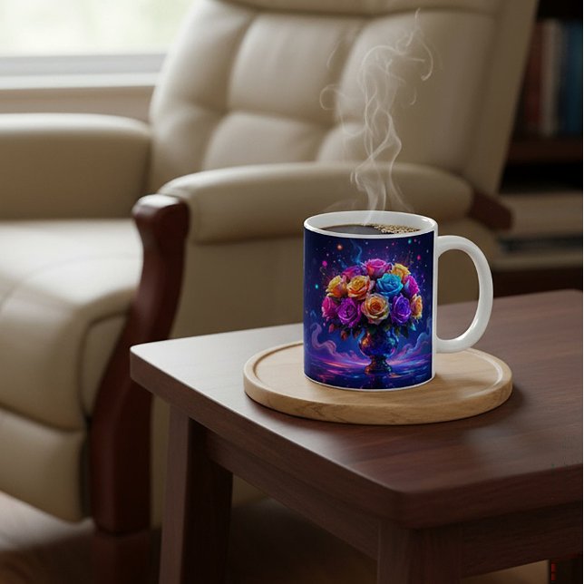 Caneca De Café Buquê Vibrante (Criador carregado)