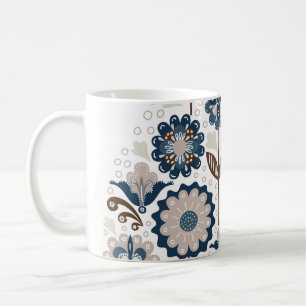 Caneca De Café Buquês multicores: Desenho manual