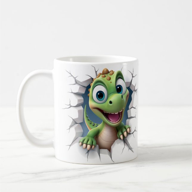 Caneca De Café Buraco de dinossauro bebê em (Esquerda)
