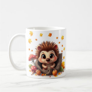 Caneca De Café Buraco Hedgehog 3D Numa Parede