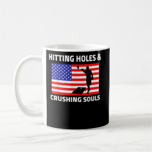 Caneca De Café Buracos Esmagando Almas EUA Cornhole