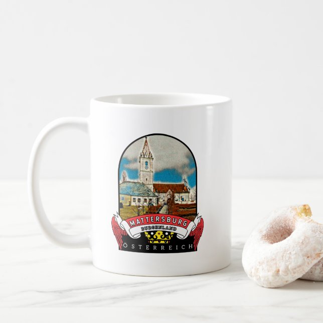 Caneca De Café Burgenland Mattersburg Österreich Souvenir  (Com Donut)
