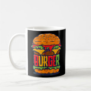 Caneca De Café Burger Restaurante Cheeseburger Huge Hamburger