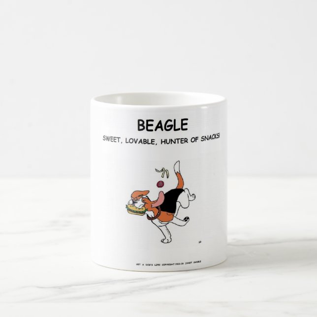 Caneca De Café Burger roubando Beagle, Mug! (Centro)
