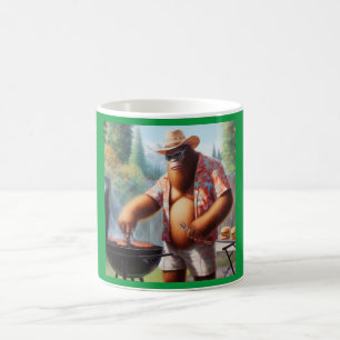 Caneca De Café Burgers de Griling de Pé Grande