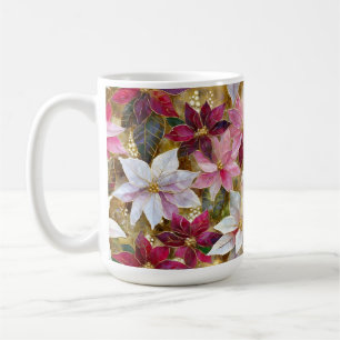 Caneca De Café Burgundy Dourado Bronze Rosa Vermelho Branco Poins