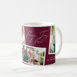 Caneca De Café Burgundy, multifamília de fotos moderna elegante