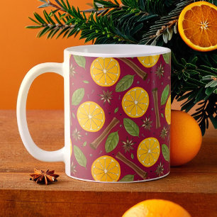 Caneca De Café Burgundy picante de vinho de bolor de Natal