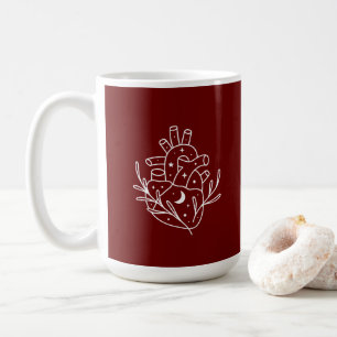Caneca De Café Burgundy siga seu chá de Arte