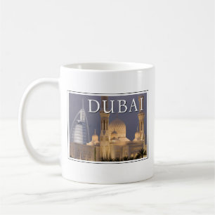 Caneca De Café Burj al Arab Mesquita à Noite Dubai