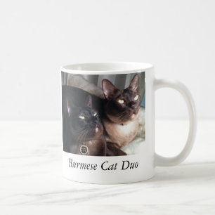 Caneca De Café BurmeseDuo_18, duo do gato Burmese