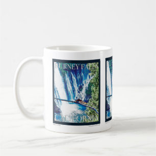 Caneca De Café Burney Falls, Poster CA