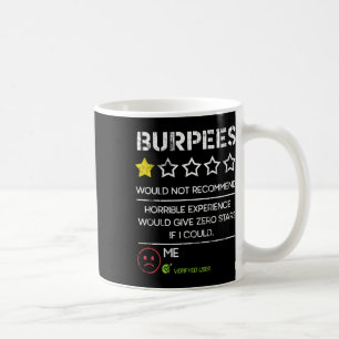 Caneca De Café Burpees Não Recomendariam Zero Estrelas Engraçado
