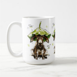 Caneca De Café Burro Engraçado de Chapéu de Folha em Dia Legal So
