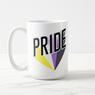 Caneca De Café Burst de Orgulho Não Binário