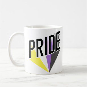 Caneca De Café Burst de Orgulho Não Binário