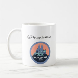 Caneca De Café Bury My Heart in Barcelona
