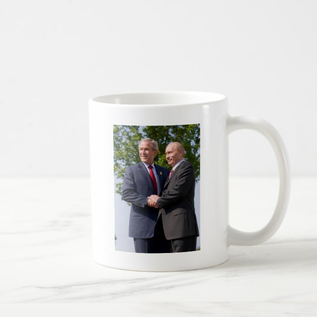 Caneca De Café Bush & Putin (Direita)