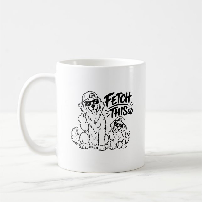 Caneca De Café BUSQUE ESTE Presente Pai de Cachorro Engraçado Pre (Esquerda)