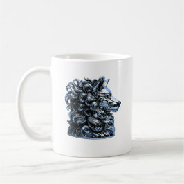 Caneca De Café Busto de Lobo em Chrome