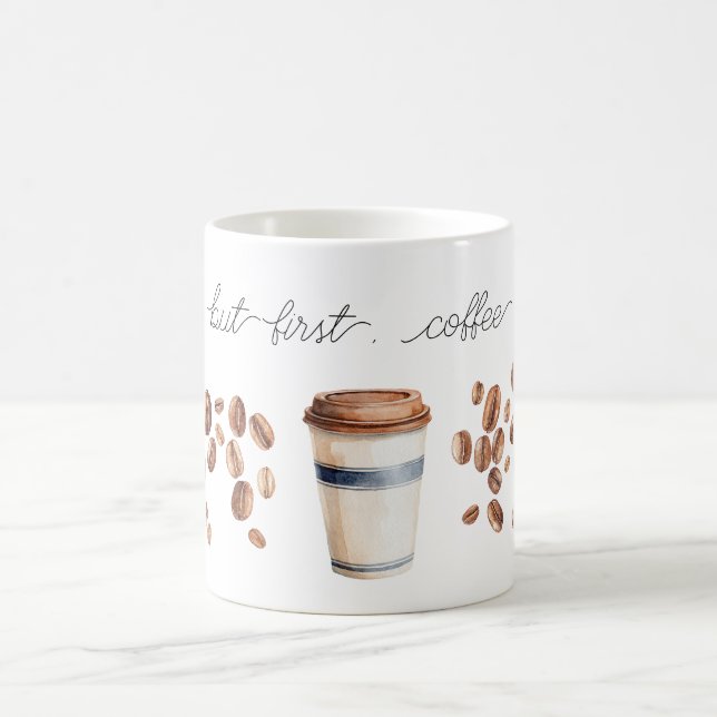 Caneca De Café But First, Coffee Beans Cup (Centro)