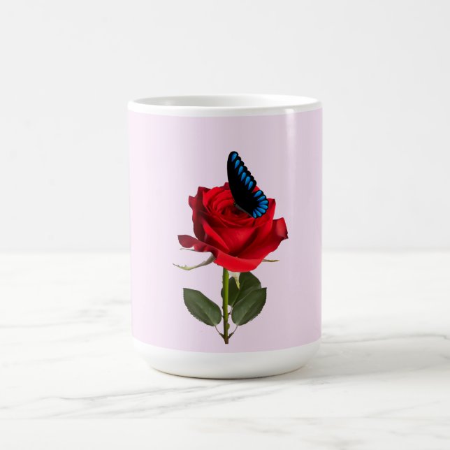 Caneca De Café Butterflies and Rose Mug (Centro)