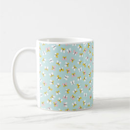 Caneca De Café Butterfly And Floral Pattern 