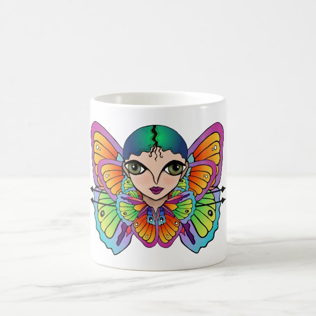 Caneca De Café Butterfly Girl's Tank Top (Centro)