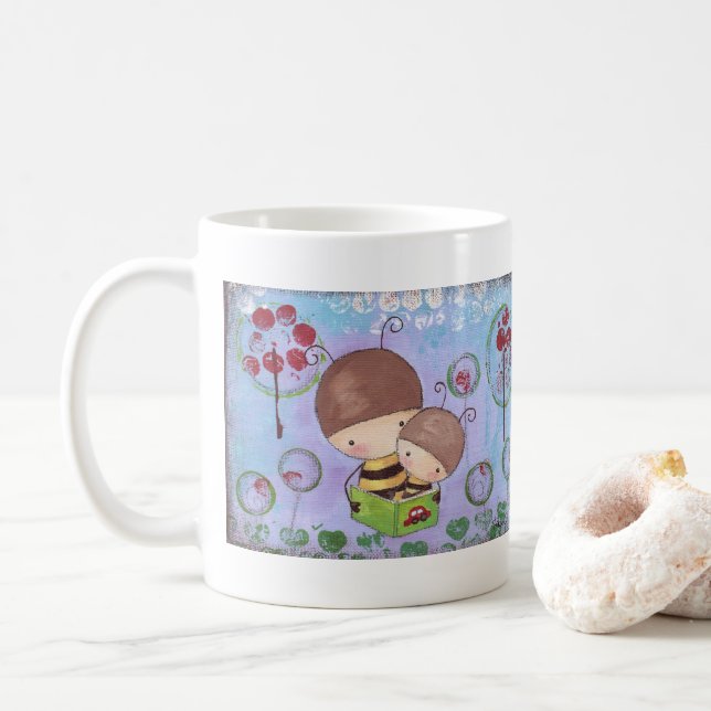 Caneca De Café Buz-buz e Beez-beez (Com Donut)