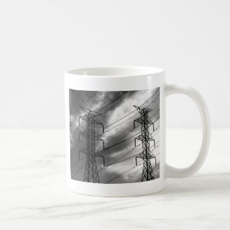 Caneca De Café Bw do dbl da linha eléctrica
