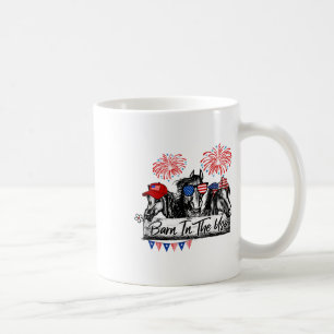 Caneca De Café Byrn Nos Eua Cavalos Engraçados Cavalo 4 De Julho