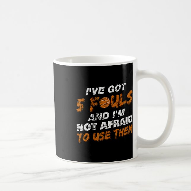 Caneca De Café Bysketbyll Player Coach Team Fouls 5 Fouls Dis (Direita)