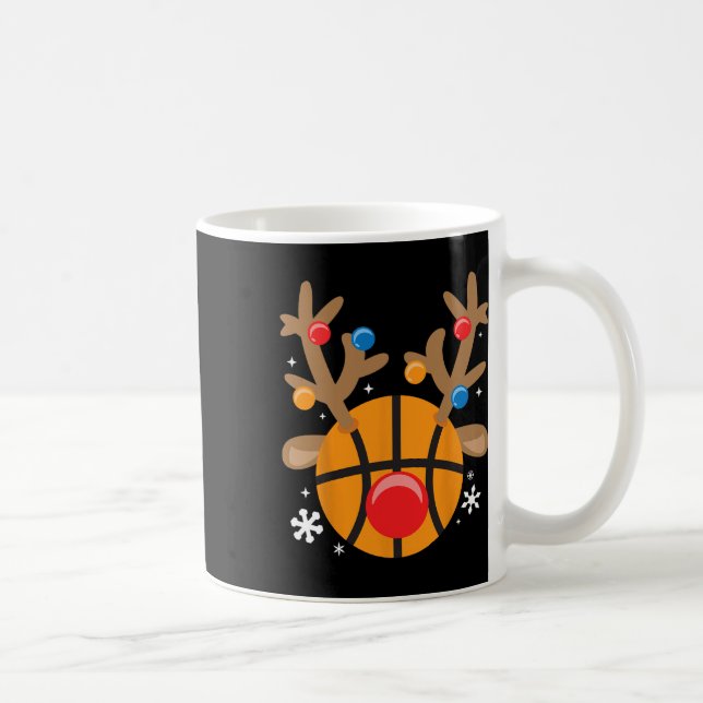 Caneca De Café Bysketbyll Reindeer Divertido Bom Natal (Direita)